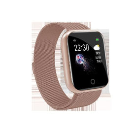 Fashionable Fitness Tracker Smart Watch High Definition Black / Pink Color