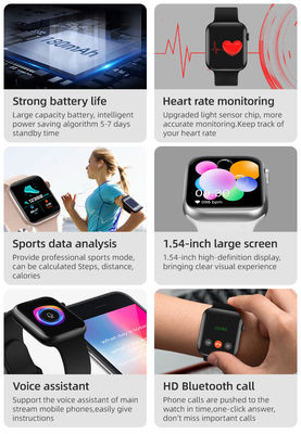 T500 Plus Men Women 1.54inch Touch Screen Call Smartwatch For Android IOS Phone T500+ Pro V T500+ plus HW16  X6 K6 Smart