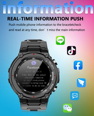 Q998K Men 600Mah 1.28inch IP68 Waterproof Smart Watch Support Ble5.1