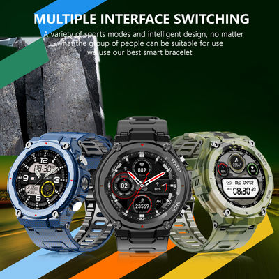 Q998K Men 600Mah 1.28inch IP68 Waterproof Smart Watch Support Ble5.1